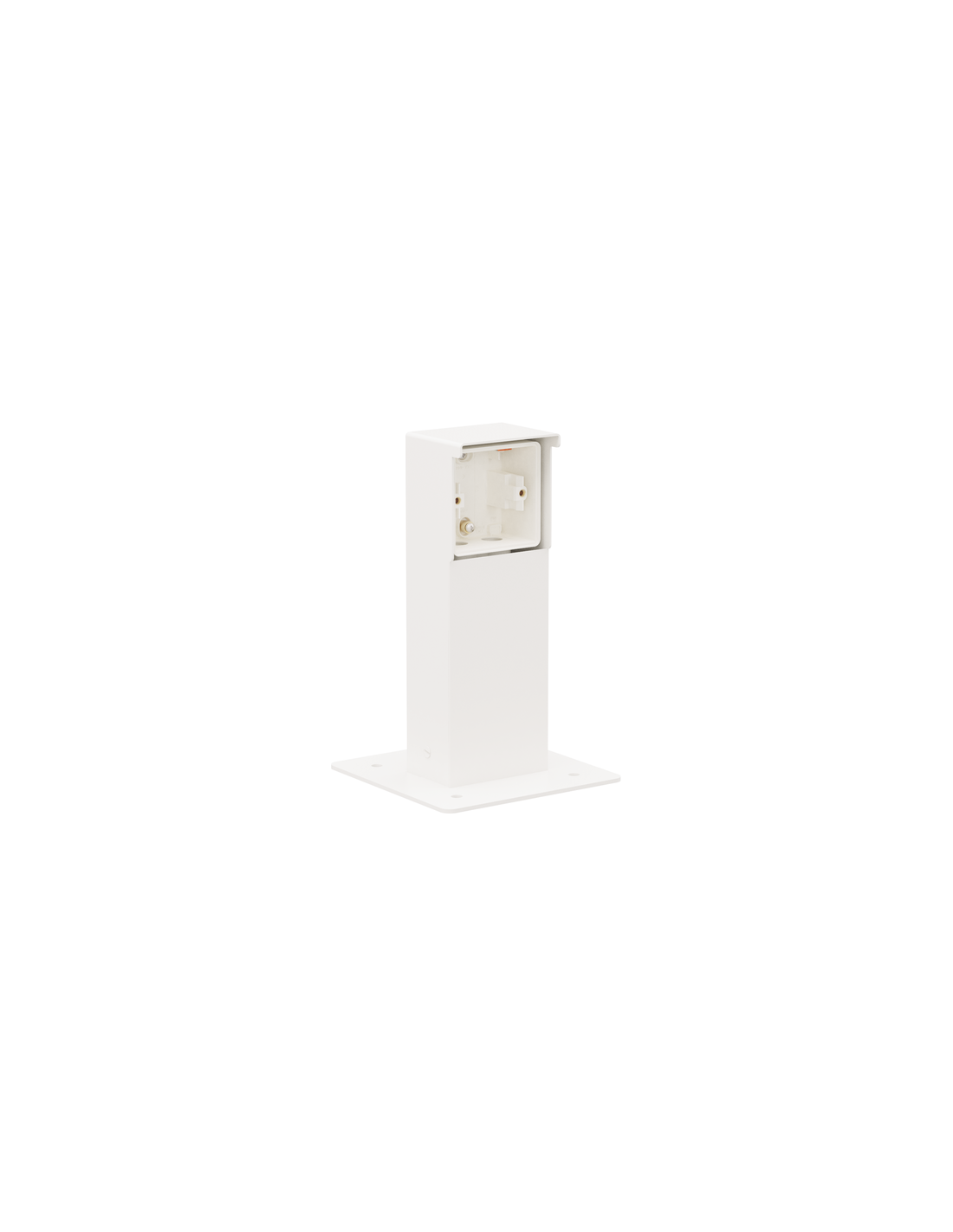 Borne de jardin étanche aux projections d'eau avec platine, pour une fonction Niko Hydro, couleur blanc