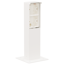 Borne de jardin étanche aux projections d'eau avec platine, pour deux fonctions Niko Hydro, couleur blanc