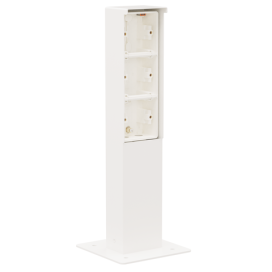 Borne de jardin étanche aux projections d'eau avec platine, pour trois fonctions Niko Hydro, couleur blanc