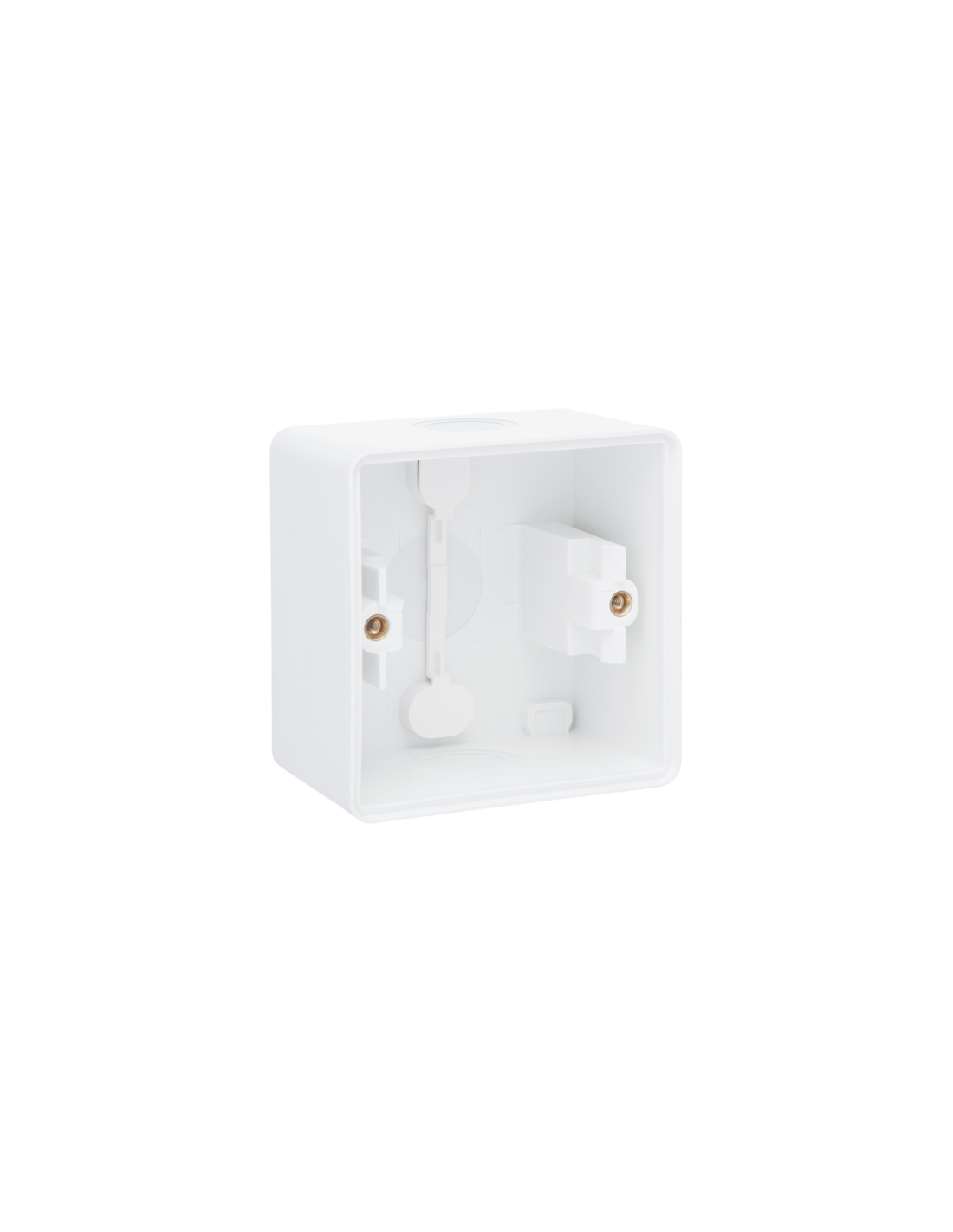 Boîte en saillie simple étanche aux projections d'eau avec deux entrées souples simples pour une fonction, couleur blanc
