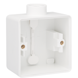 Boîte en saillie simple étanche aux projections d'eau avec une entrée M20 pour une fonction, couleur blanc