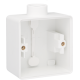 Boîte en saillie simple étanche aux projections d'eau avec une entrée M20 pour une fonction, couleur blanc