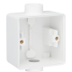 Boîte en saillie simple étanche aux projections d'eau avec deux entrées M20 simples pour une fonction, couleur blanc