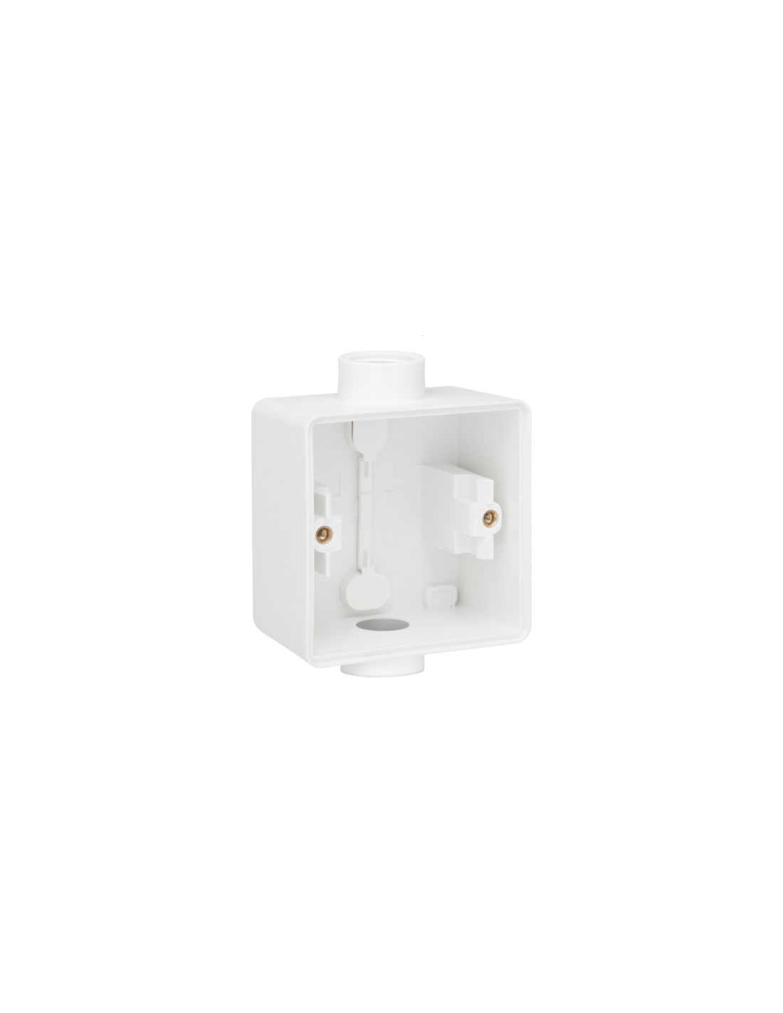Boîte en saillie simple étanche aux projections d'eau avec deux entrées M20 simples pour une fonction, couleur blanc
