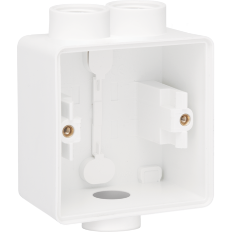 Boîte en saillie simple étanche aux projections d'eau avec une entrée M20 double et une entrée M20 simple pour une fonction, couleur blanc