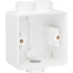 Boîte en saillie simple étanche aux projections d'eau avec une entrée M20 double et une entrée M20 simple pour une fonction, couleur blanc