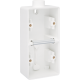 Boîte en saillie double vertical étanche aux projections d'eau avec une entrée M20 pour deux fonctions, couleur blanc