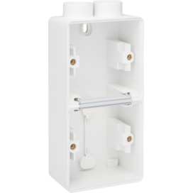 Boîte en saillie double vertical étanche aux projections d'eau avec une entrée M20 double pour deux fonctions, couleur blanc