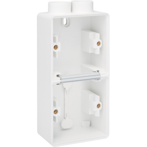 Boîte en saillie double vertical étanche aux projections d'eau avec une entrée M20 double pour deux fonctions, couleur blanc
