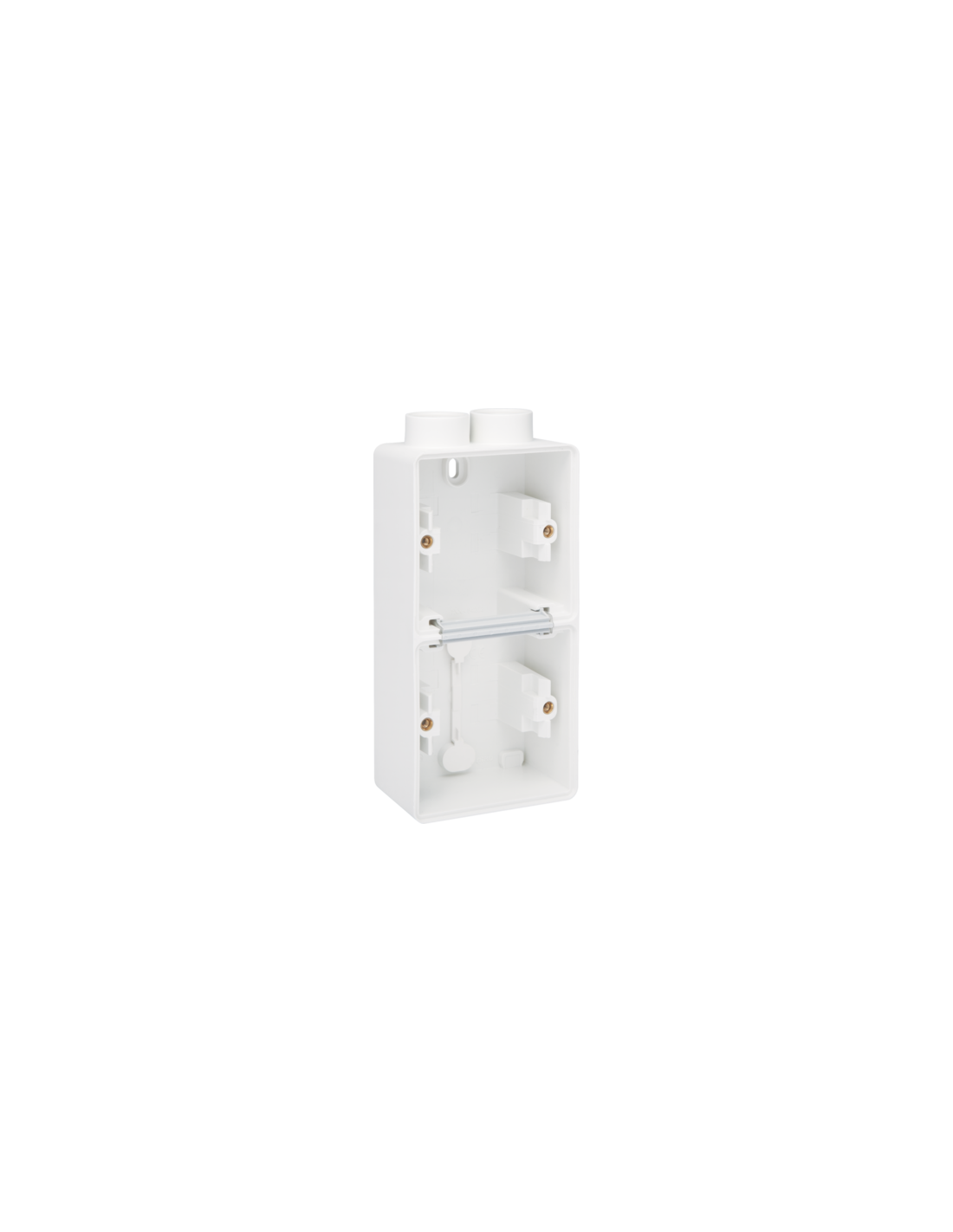 Boîte en saillie double vertical étanche aux projections d'eau avec une entrée M20 double pour deux fonctions, couleur blanc