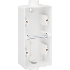 Boîte en saillie double vertical étanche aux projections d'eau avec deux entrées M20 simples pour deux fonctions, couleur blanc