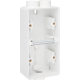 Boîte en saillie double vertical étanche aux projections d'eau avec une entrée M20 double et une entrée M20 simple pour deux fonctions, couleur blanc