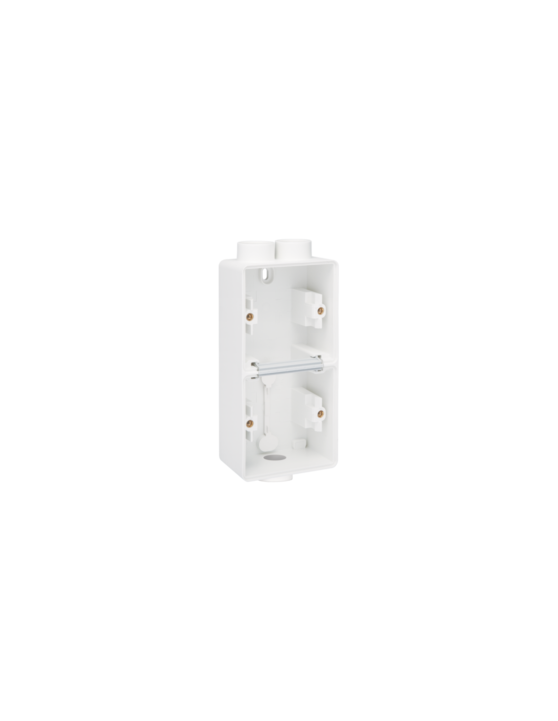 Boîte en saillie double vertical étanche aux projections d'eau avec une entrée M20 double et une entrée M20 simple pour deux fonctions, couleur blanc