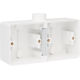 Boîte en saillie double horizontal étanche aux projections d'eau avec une entrée M20 pour deux fonctions, couleur blanc