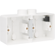 Boîte en saillie double horizontal étanche aux projections d'eau avec une entrée M20 double pour deux fonctions, couleur blanc