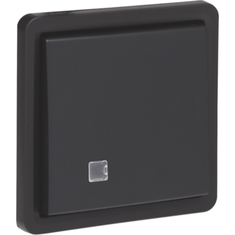 Bouton-poussoir simple éclairable, étanche aux projections d’eau 10 A/250 Vac, avec voyant transparent et un contact N.O. ou N.F, avec bornes à vis, couleur noir