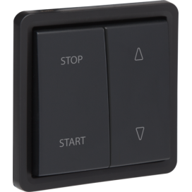 Interrupteur pour volets, étanche aux projections d’eau 10 AX/250 Vac, avec verrouillage mécanique et verrouillage électrique, avec bornes à vis, couleur noir