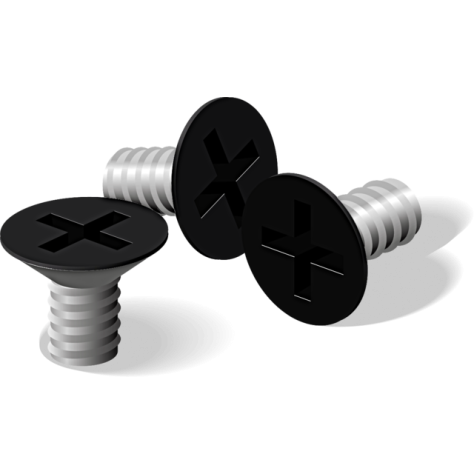 Vis de rechange thermolaquée pour bornes de jardin étanches aux projections d'eau, couleur noir