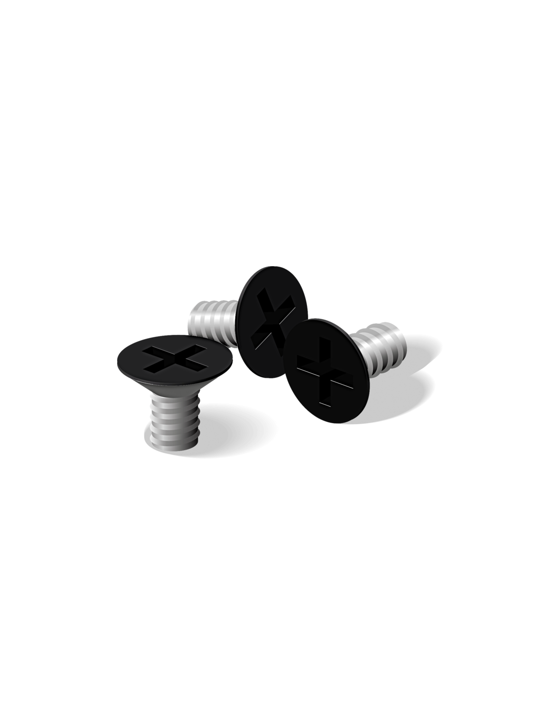 Vis de rechange thermolaquée pour bornes de jardin étanches aux projections d'eau, couleur noir