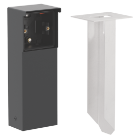 Borne de jardin étanche aux projections d'eau avec piquet, pour une fonction Niko Hydro, couleur noir