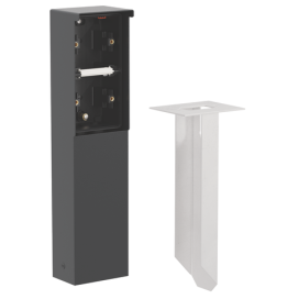 Borne de jardin étanche aux projections d'eau avec piquet, pour deux fonctions Niko Hydro, couleur noir