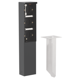 Borne de jardin étanche aux projections d'eau avec piquet, à trois fonctions Niko Hydro, couleur noir