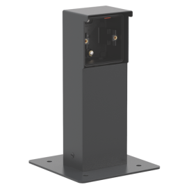 Borne de jardin étanche aux projections d'eau avec platine, pour une fonction Niko Hydro, couleur noir