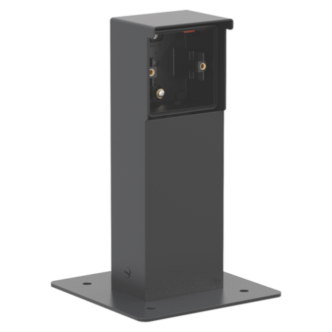 Borne de jardin étanche aux projections d'eau avec platine, pour une fonction Niko Hydro, couleur noir