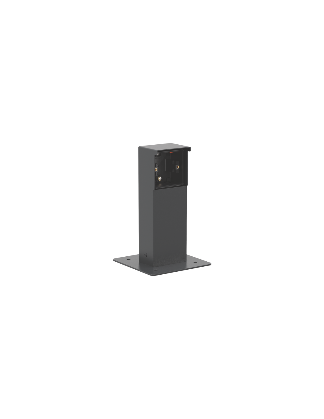 Borne de jardin étanche aux projections d'eau avec platine, pour une fonction Niko Hydro, couleur noir