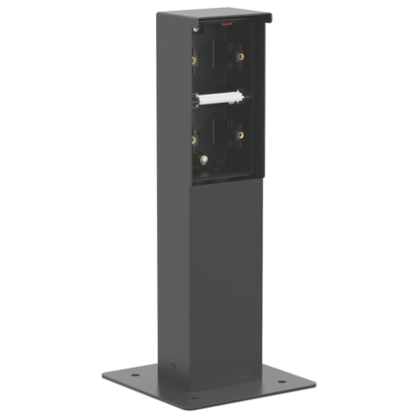 Borne de jardin étanche aux projections d'eau avec platine, pour deux fonctions Niko Hydro, couleur noir