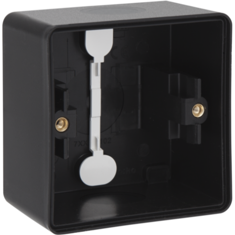 Boîte en saillie simple étanche aux projections d'eau avec deux entrées souples simples pour une fonction, couleur noir