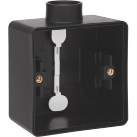 Boîte en saillie simple étanche aux projections d'eau avec une entrée M20 pour une fonction, couleur noir