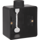 Boîte en saillie simple étanche aux projections d'eau avec une entrée M20 pour une fonction, couleur noir