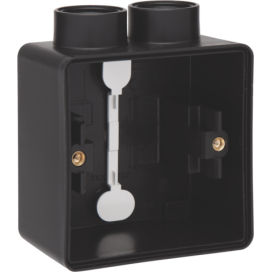 Boîte en saillie simple étanche aux projections d'eau avec une entrée M20 double pour une fonction, couleur noir