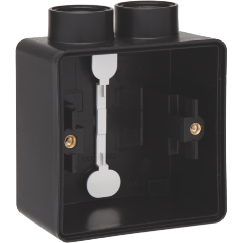 Boîte en saillie simple étanche aux projections d'eau avec une entrée M20 double pour une fonction, couleur noir