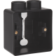 Boîte en saillie simple étanche aux projections d'eau avec une entrée M20 double pour une fonction, couleur noir