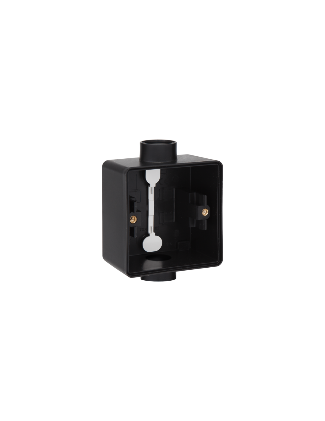 Boîte en saillie simple étanche aux projections d'eau avec deux entrées M20 simples pour une fonction, couleur noir
