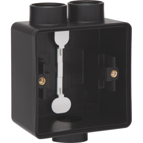 Boîte en saillie simple étanche aux projections d'eau avec une entrée M20 double et une entrée M20 simple pour une fonction, couleur noir