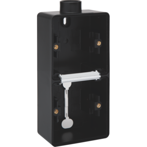 Boîte en saillie double vertical étanche aux projections d'eau avec une entrée M20 pour deux fonctions, couleur noir