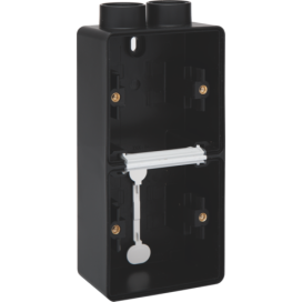 Boîte en saillie double vertical étanche aux projections d'eau avec une entrée M20 double pour deux fonctions, couleur noir