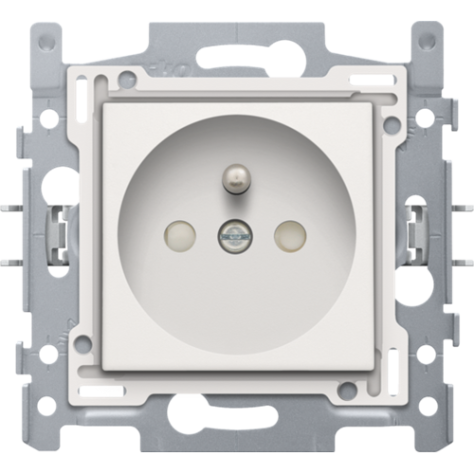 LOT - 100 Prises de courant Niko 2P+T 28,5 mm, bornes AUTO - white - 101-66600