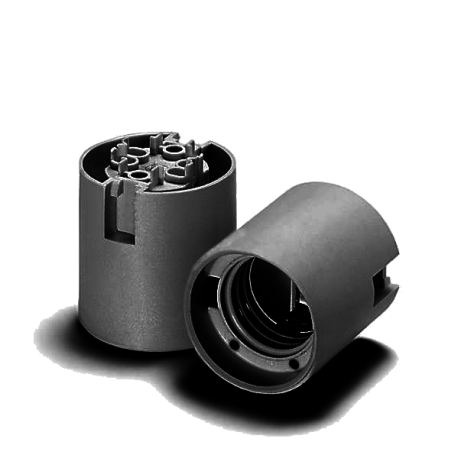 Soquet/douille lisse pour ampoule E27 - Noir - Connexion rapide Soquet/douille lisse pour ampoule E27 - Noir - Connexion rapide