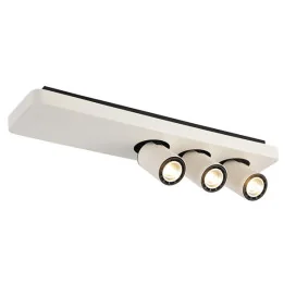 NYSIT - 3x GU10 4,5W - acier - 2800K - 500mm x 120mm x 120mm- noir/ blanc/ blanc