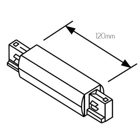 TRACK 3-phase connecteur lineaire - noir