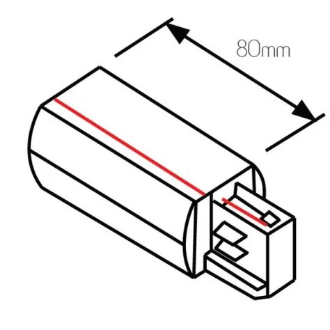 TRACK 3-phase alimentation droite - blanc