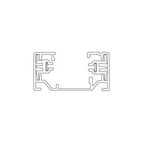 TRACK 2-phase - aluminium - max 16A - longueur 930mm - 35mm x 18mm - noir