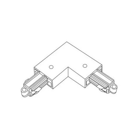 TRACK 2-phase L-connecteur - terre interieur - terre blanc
