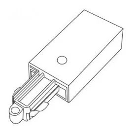 TRACK 2-phase alimentation gauche - noir