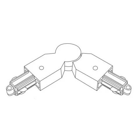 TRACK 2-phase L-connecteur variable - blanc