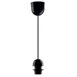 NINA pendule - 1x E27 - PVC - max 60W - 100mm x 1320mm - noir